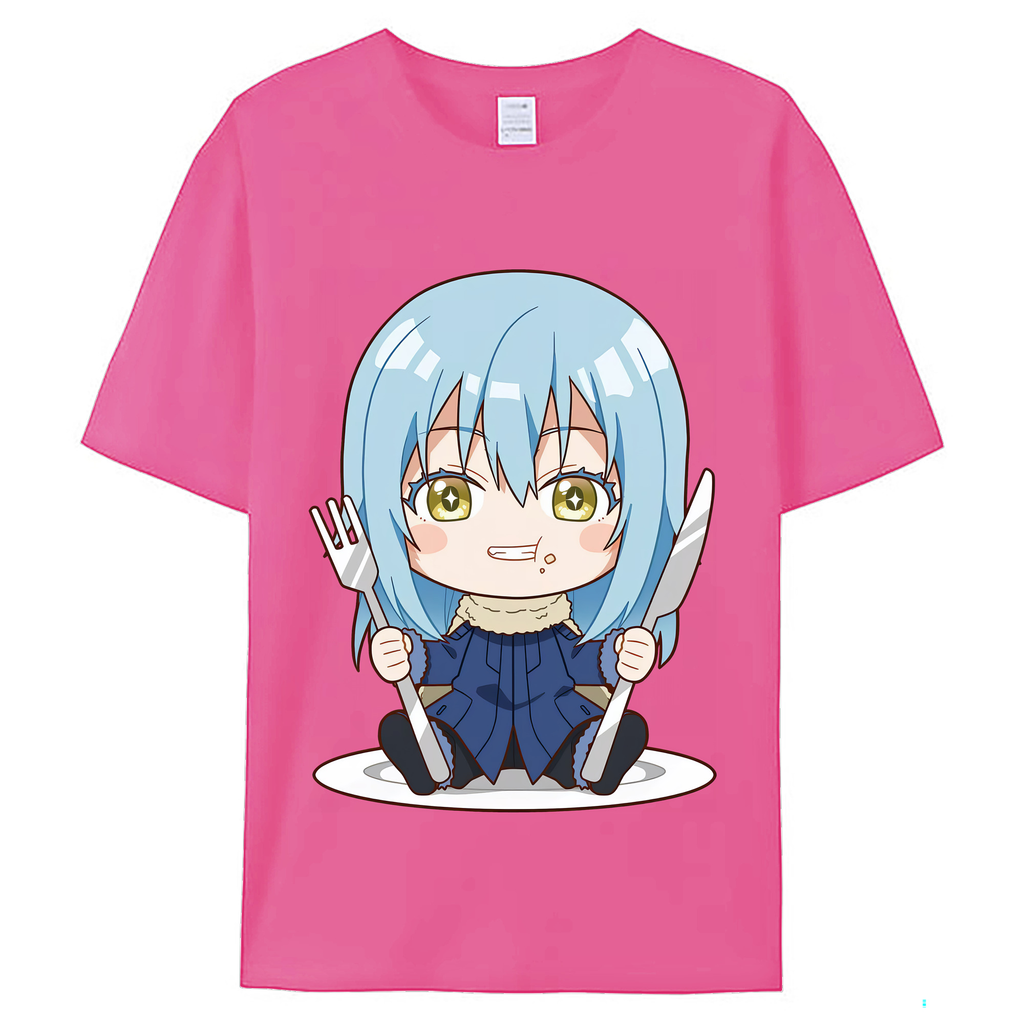 （画像用） 転スラ Regarding Reincarnated to Slime レディースカジュアルプリントTシャツ（綿100％）